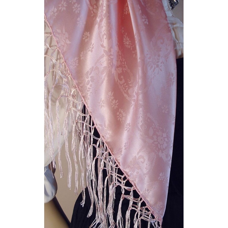 Silk cloth dirndl costume cloth pink 75 x 75 cm