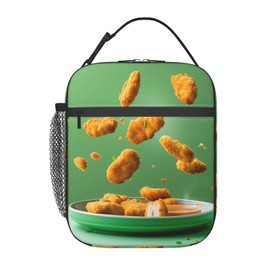 VANZEV Lunch Box for Women Men, Chicken Nugget Insulated Lunch Box Reusable Portable Lunch Bag Cooler Tote Waterproof Lunch Container for Office Picnic Work Travel Hiking