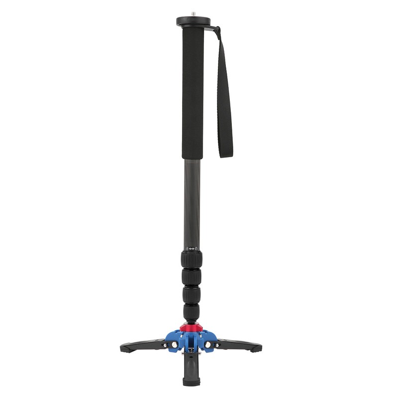 C-333+M-1 Carbon Fiber Portable Outdoor Telescopic Monopod Tripod Mountaineering Cane