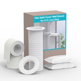 Chiligent Mini Split Cover Wall Sleeve for AC Line Set, Line Set Covers for Outside Units, Mini Split Line Set Cover for Air Conditioning Systems, AC Sleeve Through The Wall, Pipe Accessories
