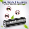 BONAI Rechargeable AA Batteries 2800mAh High Capacity, Recharge up to