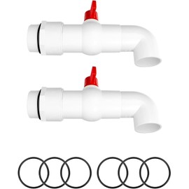 QWORK 2" Drum Faucet Plastic Barrel Faucet with EPDM Gasket for 55 Gallon Drum, 2 Pack