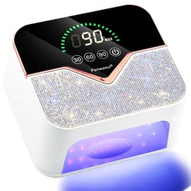 Rechargeable UV LED Nail Lamp, Cordless Nail Dryer for Gel Polish, UV Nail Lamp with 3 Timers Setting and LCD Touch Screen, Professional Curing Lamp Light with 45 Beads for Salon and Home