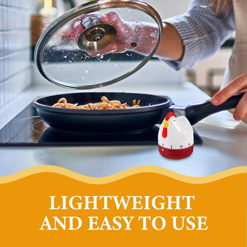 BESTonZON Kitchen Timer Cartoon Chicken Shape, Mechanical Kitchen Timer, 60