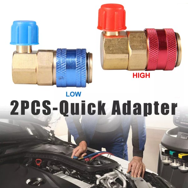 CarBole 2X Coupler Quick Connector Adapter Fits Car A/C High