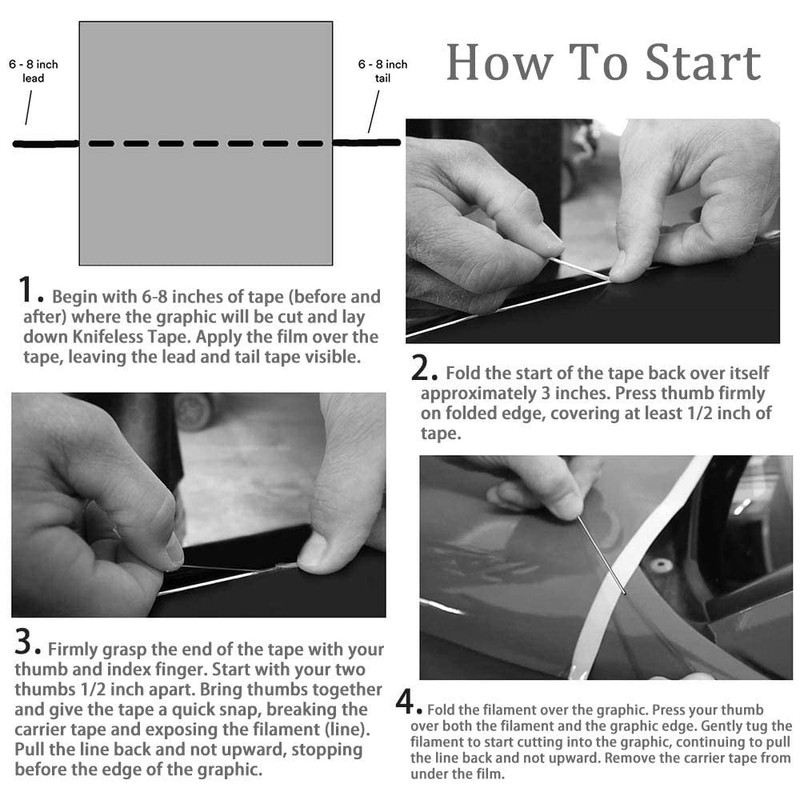 MOCOST Films Cutting Tape Knifeless Cutting Tape (50meters / 164ft)