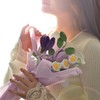 Aiouclay Tulips Crochet Flower Bouquet,Completed Knitted Flowers with Finished Exquisite