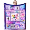 PIUFAM Dancer Blanket, Dance Gifts for Girls, Dance Blanket for