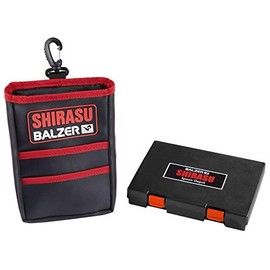 Balzer Shirasu Belt Bag with Box - Fishing Bag for Artificial Bait, black red