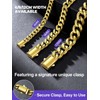 Richsteel Men's Necklace Chain, Gold Cuban Link Chain for Men