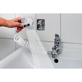 Vital Comfort 3-in-1 Sink Shower Set - With Spiral Hose & Wall Mount - Ideal for Hair Washing, Pet Care & Bathroom Comfort - Universal Suitable for All Taps