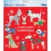 Caltime Traditional Santa Paws Dogs Advent Calendar 23 cm x