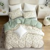 Floral Duvet Cover King, 100% Soft Microfiber Chic Floral Bedding