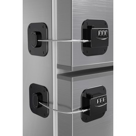 2 Pack Refrigerator Lock, Upgraded Child Safety Fridge Lock for Refrigerator, Cabinets and Drawers, Easy Install No Keys Needed