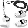 XUTONG 7pcs Whistle,Stainless Steel Whistle Loud Crisp Sound Coach Whistles