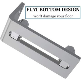 JUBEST Scratch Resistant Stainless Steel Flush Mount Stay Roller Wall Mount Floor Guide for Door Thick Up to 2 1/8 inches