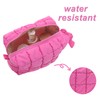 GLIDESMOOTH Makeup Bag, Quilted Cosmetic Bag, Toiletry Bag, Makeup Organizer,