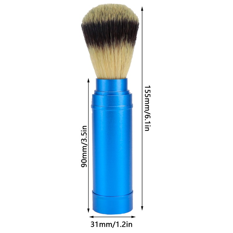 Men Portable Beard Brush Travel Facial Cleaning Foaming Shaving Brush