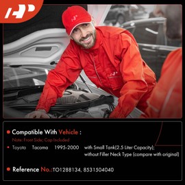 A-Premium Washer Reservoir Compatible with 1995-2000 Toyota Tacoma, with (Cap/Washer Pump/Hose/Bracket), Replace# 8531504040