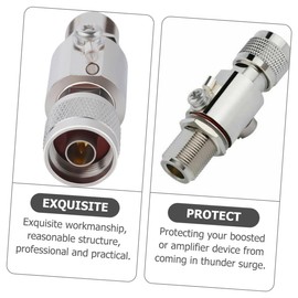jojofuny N-Type Protector n Male to Female for Outdoor Antenna Easy to Install and Ground Design for Signal Integrity