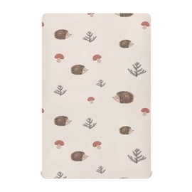 Burbuja Hedgehog Mushrooms Crib Sheet for Boys Girls, Fitted Crib Sheet 28 x 52 in for Standard Crib & Toddler Bed Mattresses, Soft & Breathable