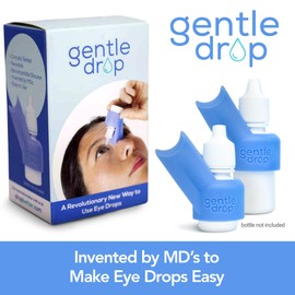 Eye Drop Guide | Reusable Silicone Aid to Help Aim Most Eyedrop Bottles | Bottle Holder Accessory Tool Assists Adults Elderly | Dispenser Invented by Doctors