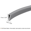 uxcell U Channel Edge Trim, 6.5ft Length Rubber Guard Seal