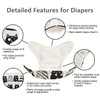 babygoal Reusable Cloth Diapers 6 Pack+10pcs Inserts, One Size Adjustable