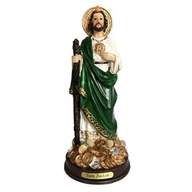 Gigi's Classy Kids 9" Saint St. Jude Thaddeus Statue Figurine Coins Money Religious San Judas Tadeo Estatua Figura