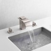 Waterfall Widespread Bathroom Faucet Brushed Nickel, 3 Hole 8 Inch