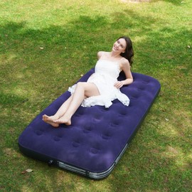 Pavrota Twin Air Mattress, Camping Inflatable Mattress, Portable Blow up Mattress Air Bed, Inflatable Bed for Home Outdoors Hiking Travel