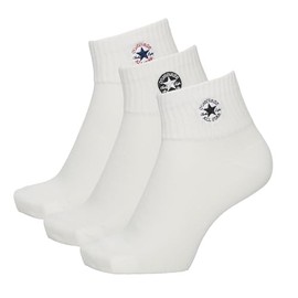 Fukusuke Socks 3126-111 Fukuske Women's Socks, Solid Color, One-Sided Embroidery, Short Socks, 3 Pairs, assorted 001