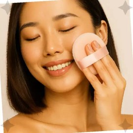 초밀착 벨벳 촉감 메이크업 퍼프 베이스 파운데이션 쿠션 전용 부드러운 페이스 [화이트] Ultra-Close Velvet Touch Makeup Puff Base Foundation Cushion Dedicated Soft Face [White]