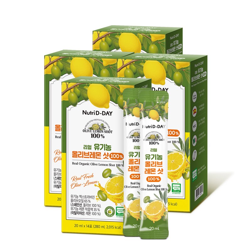 Nutri D Day Real Organic Olive Lemon Shot 100% 14