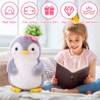 Fouvin Soft toy penguin cuddly toy with bow, 25 cm