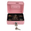 xydled Locking Steel Mini Cash Box with Removable Coin Tray