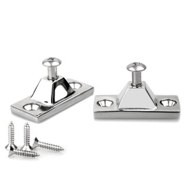 Marine Deck Hinge,Side Mount,316 Stainless Steel Boat Bimini Top Fitting Hardware and Yacht Accessories,Pack of 2,Included Installation Screws