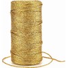 100M/328 Feet Gold String Twine for Crafts, Metallic Bakers Cord,