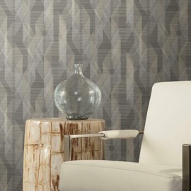 RoomMates RMK11350RL Gray Debonair Geometric Peel and Stick Wallpaper