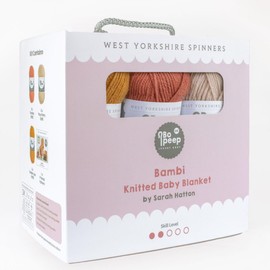 West Yorkshire Spinners Bambi Baby Blanket Knitting Kit Bo Peep DK Yarn Set