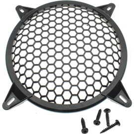 OZXNO 1 Pack 12 Inch Speaker Grills Subwoofer Grill Waffle Grill Guard Protector Covers with Mounting Screws ABS Mesh Round Subwoofer Speaker Cover