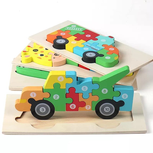 Wooden Toddler Puzzles for Kids Ages 2-4 Years Puzzle for