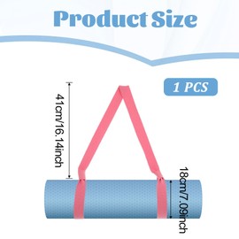 Ajcotahm Yoga Carrying Strap Mat Adjustable Yoga Mat Carrier Durable Carrier Sling (Pink) - Mat Not Included