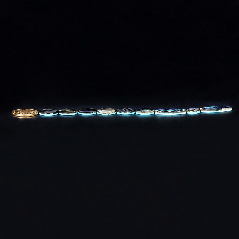 9pcs Colorful Abalone Shell Key Button Inlays for Tenor/ Alto/