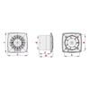 12V DC Bathroom Extractor Fan 100mm / 4" with Ball