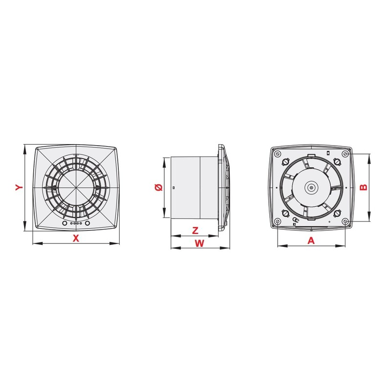 12V DC Bathroom Extractor Fan 100mm / 4" with Ball
