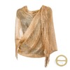 DiaryLook Womens Evening Wrap Stole Shawl for Dresses Sparkling Metallic