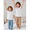 LOLPIP Boys Pyjamas 4-Piece Set Kids Clothes Stretch Ribbed Cotton
