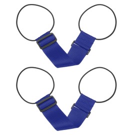 PATIKIL Luggage Straps Bag Bungee, 2 Pcs Suitcase Straps Adjustable Belt for Add a Bag Easy to Travel Elastic Strap Belt Handle Handbag Backpack, Dark Blue