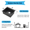 18x18 inch Drop in Bar Sink Black, Topmount Stainless Steel